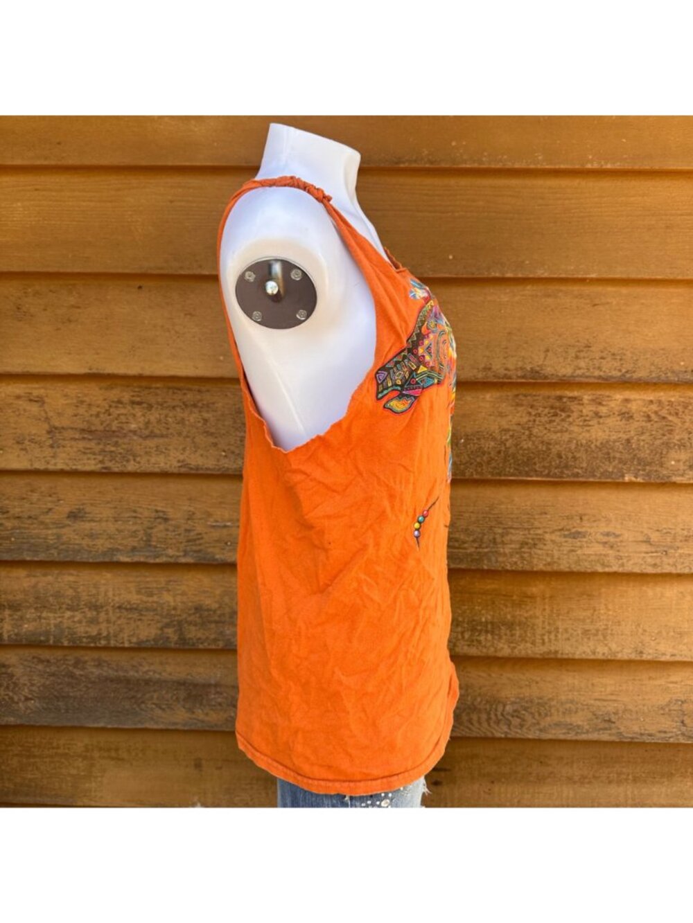 Vintage Arizona Graphic Tank Top With Braided Back In Orange - Picture 6 of 8
